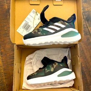 Toddler size 5. Camo Adidas shoes. Brand new with tags and box.